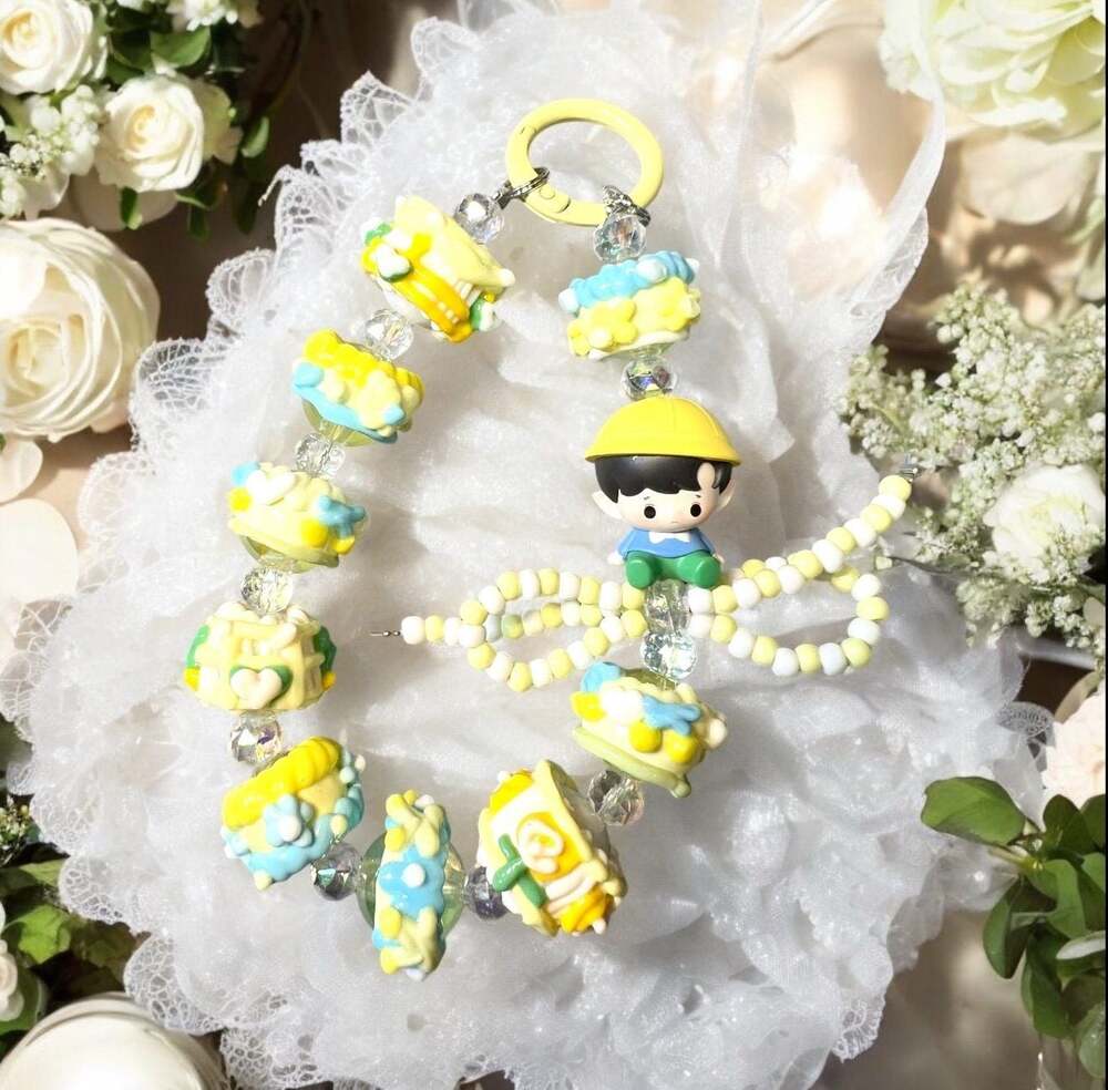Official Hacipupu Hand Painted Beaded Character Phone Chain